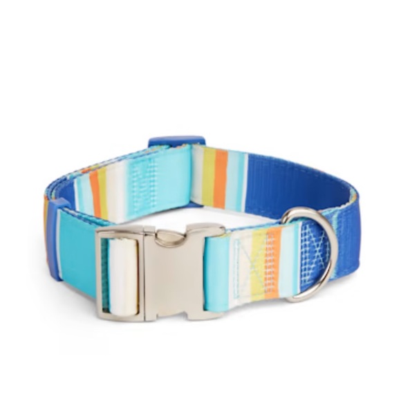 YOULY the artist Striped Dog Collar Blue Stripe XL/XXL or XXL/XXXL - Picture 3 of 7
